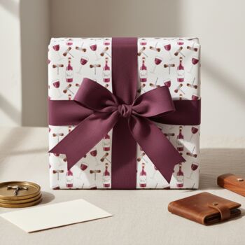 Red Wine Glass Wrapping Paper – Elegant And Sophisticated, 7 of 8
