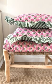Indian Block Print Cushion, 4 of 4