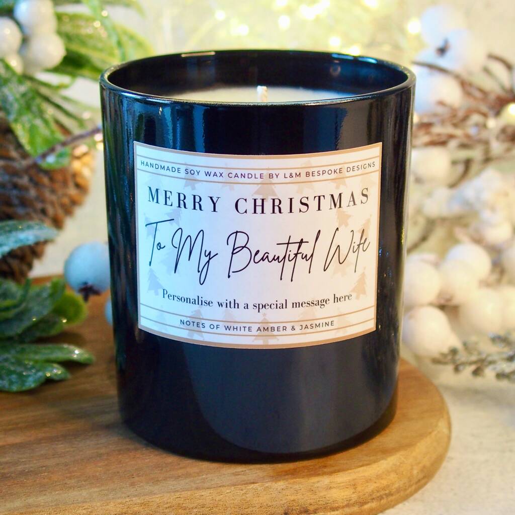 Wife Christmas Gift Candle By L&M Bespoke Designs