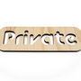 Modern Black Acrylic Private Door Sign, thumbnail 9 of 12