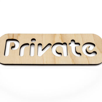 Modern Black Acrylic Private Door Sign, 9 of 12