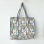 Quilted Cotton Jungle Tote Bag Beach Bag, thumbnail 1 of 5