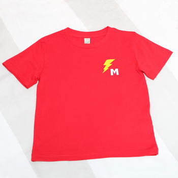 Childrens Super Hero Flash Personalised T Shirt, 3 of 4