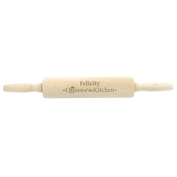 Personalised Queen Of The Kitchen Rolling Pin, 2 of 3