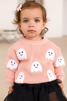 Halloween Ghost Applique Knit Jumper, 5 of 6
