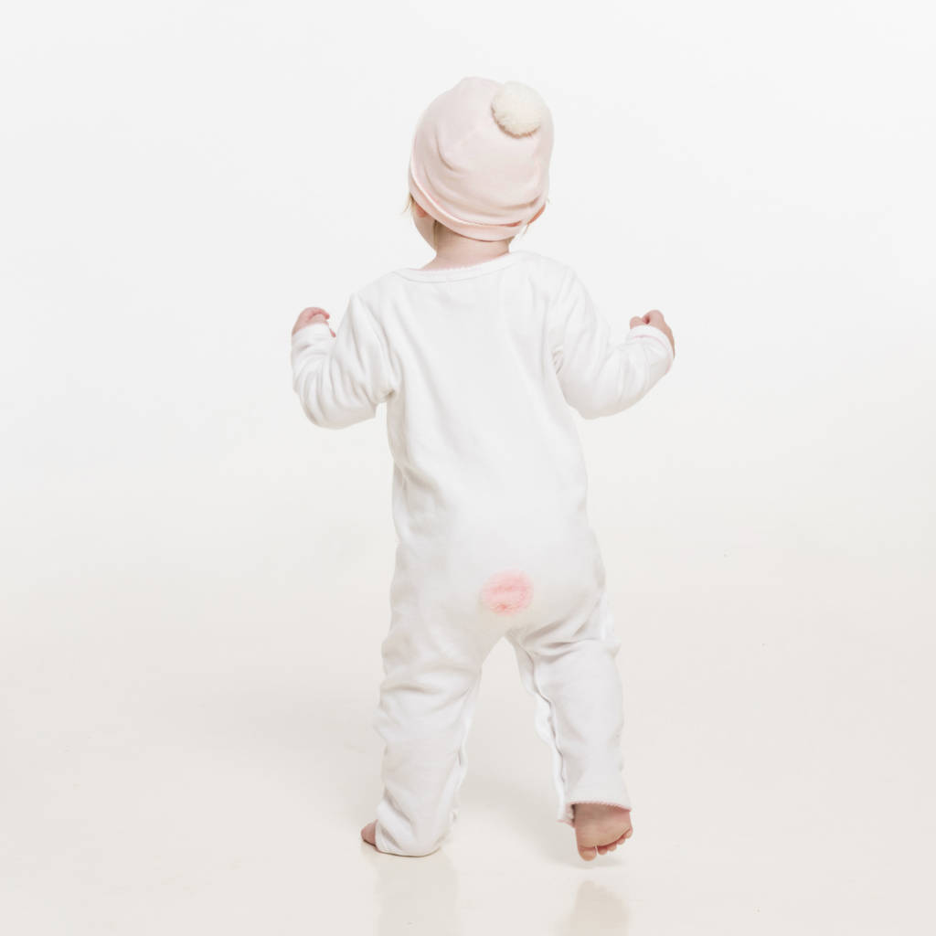 Embroidered Bunny Baby Grow, 1 of 5