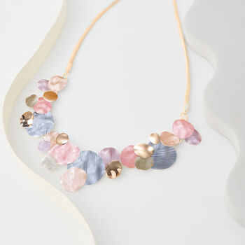 Hammered Pastel Multi Tone Statement Necklace, 2 of 6