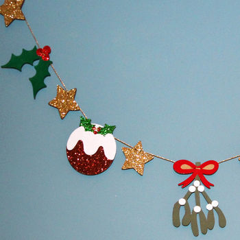 Sparkly Christmas Garland By Nickynackynoo Notonthehighstreet Sparkly Christmas Garland