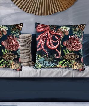 Beneath The Surface Sealife Square Cushion With Underwater Theme, 2 of 6
