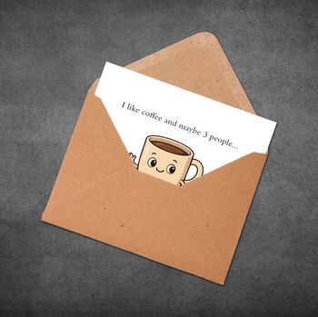Coffee And Three People Card – Funny Friendship Card, 6 of 6