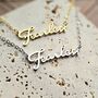 Fearless Script Taylor Swift Inspired Necklace In Stainless Steel With Adjustable Chain, thumbnail 4 of 7