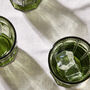 Set Of Four Bella Perle Green Glass Tumblers, thumbnail 5 of 8