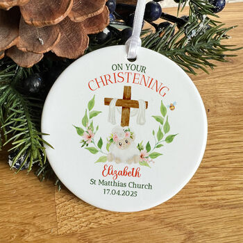 On Your Christening Day Ornament Gift, 7 of 7