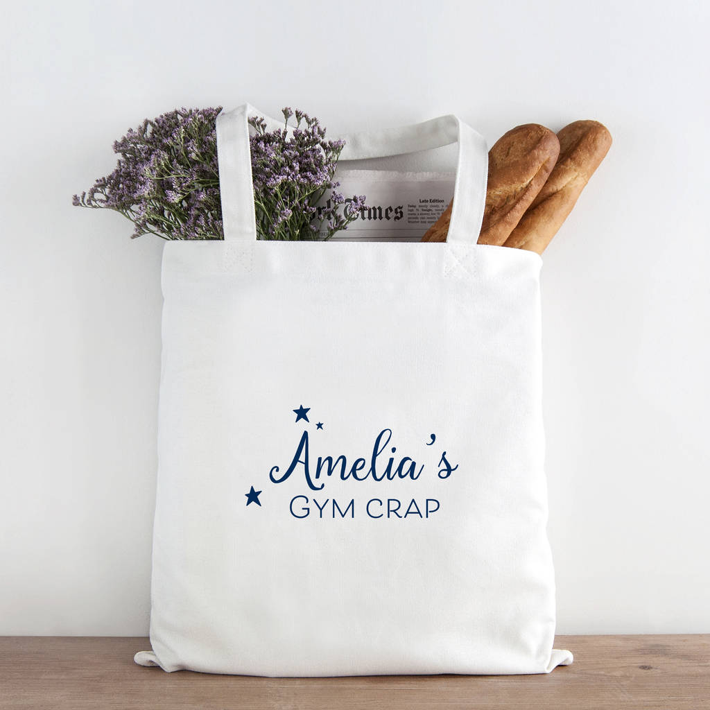 Personalised Gym Crap Tote Bag By Chips & Sprinkles