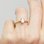18ct Gold Lab Grown Oval Diamond Engagement Ring, thumbnail 3 of 3