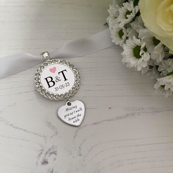 Personalised Initials Wedding Bridal Bouquet Charm, 3 of 4