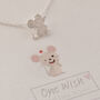 Mouse Sterling Silver Necklace, Animal Lover Gift, Gift For Her, Gift For Children, thumbnail 1 of 9