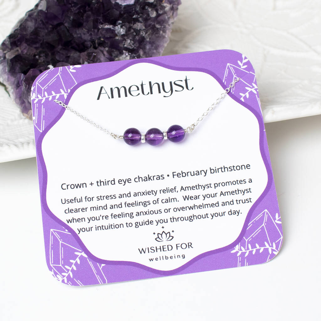 original amethyst necklace anxiety relief healing crystal