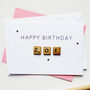 Personalised Birthday Wooden Tiles Card, thumbnail 1 of 2