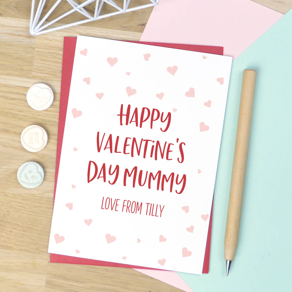 Personalised Valentine's Card For Mummy By Pink and Turquoise