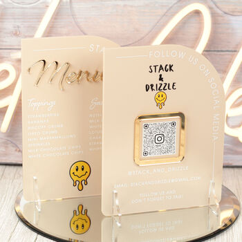 Modern Arch 3D Acrylic Branded Business Qr Code Sign, 6 of 9