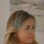 Turquoise And Oyster Silk Padded Headband 'Everlee', thumbnail 4 of 11