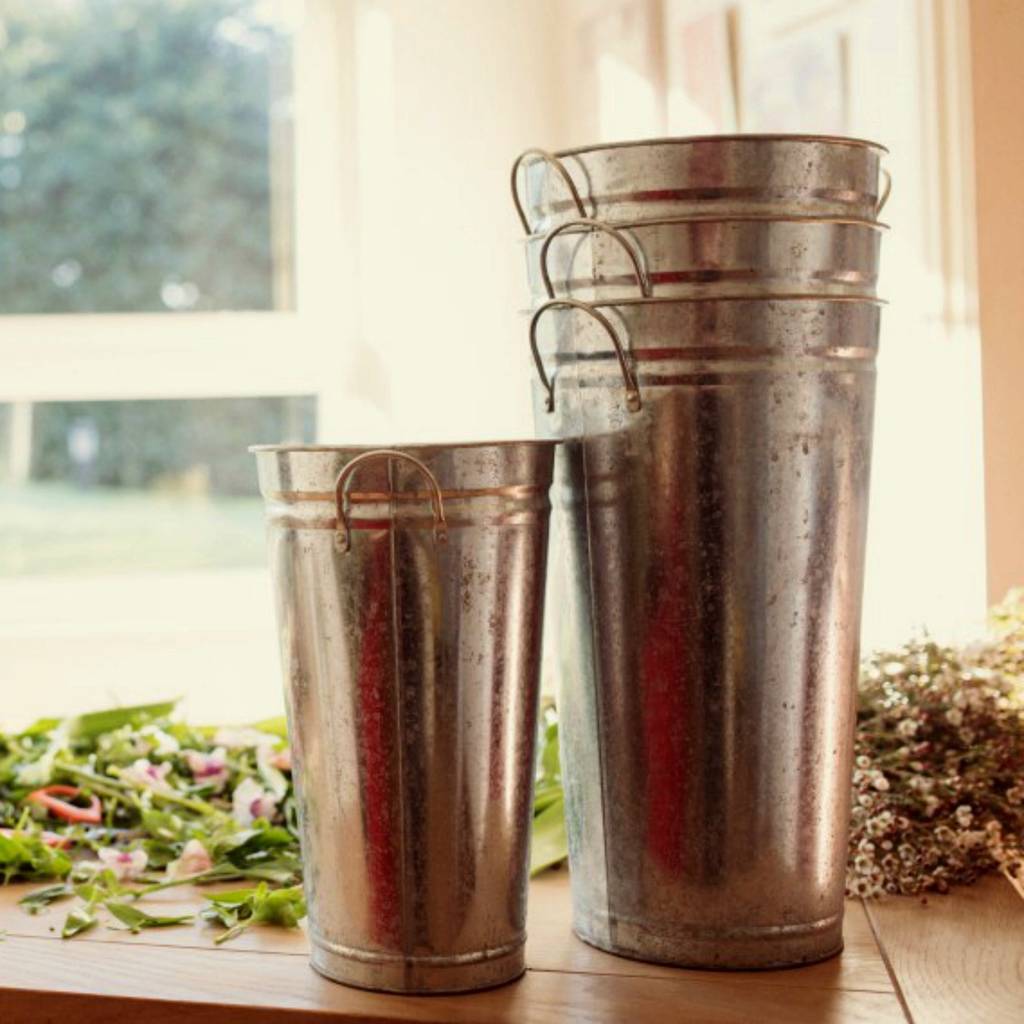 traditional florist bucket by the flower studio