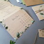 Kraft Eucalyptus Wreath Wedding Invitations Sample, thumbnail 4 of 9
