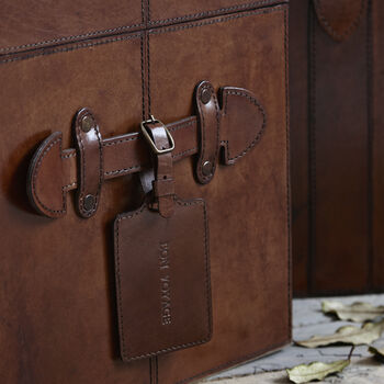 Leather Steamer Trunk, 3 of 3