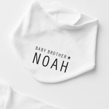 Little Brother Personalised Bib, 4 of 4