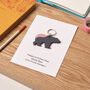 Blue Bear Wooden Keyring And Father's Day Card, thumbnail 6 of 9