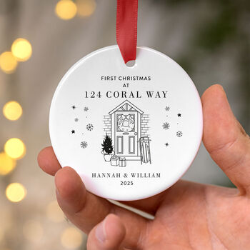 Custom First Christmas Ornament Address And Names, 7 of 7