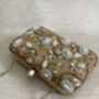 Gold Handcrafted Embroidered Rectangular Clutch Bag, thumbnail 6 of 7
