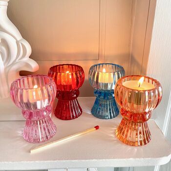 Glass Colourful Candle Holder, 2 of 7