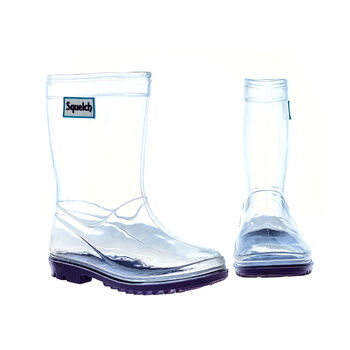 Squelch Transparent Wellies And Three Sock Set Strawberry, 2 of 7