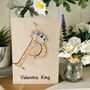 Personalised Valentines Wooden Letter Card King Crown, thumbnail 5 of 6
