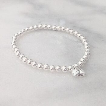 Sterling Silver 'Bride To Be' Beaded Stretch Bracelet, 7 of 7