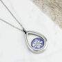 1965 60th Birthday Enamel Sixpence Teardrop Necklace, thumbnail 2 of 11