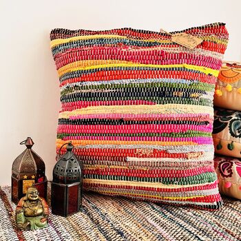 Rag Rug Rainbow Striped Cushion Cover And Inner, 2 of 7