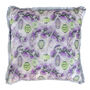 Pine Lanterns Patterned Fringe Cotton Cushion, thumbnail 1 of 8