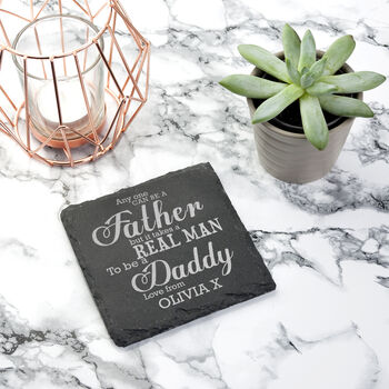 Daddy's Personalised Real Man Slate Keepsake, 3 of 9