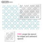 Amberley Tile Repeat Stencil, thumbnail 5 of 6
