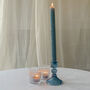 Blue Pressed Glass Candlestick, thumbnail 5 of 5