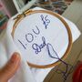 Hand Embroidered Personalised Message Birthday Hanky, thumbnail 4 of 9