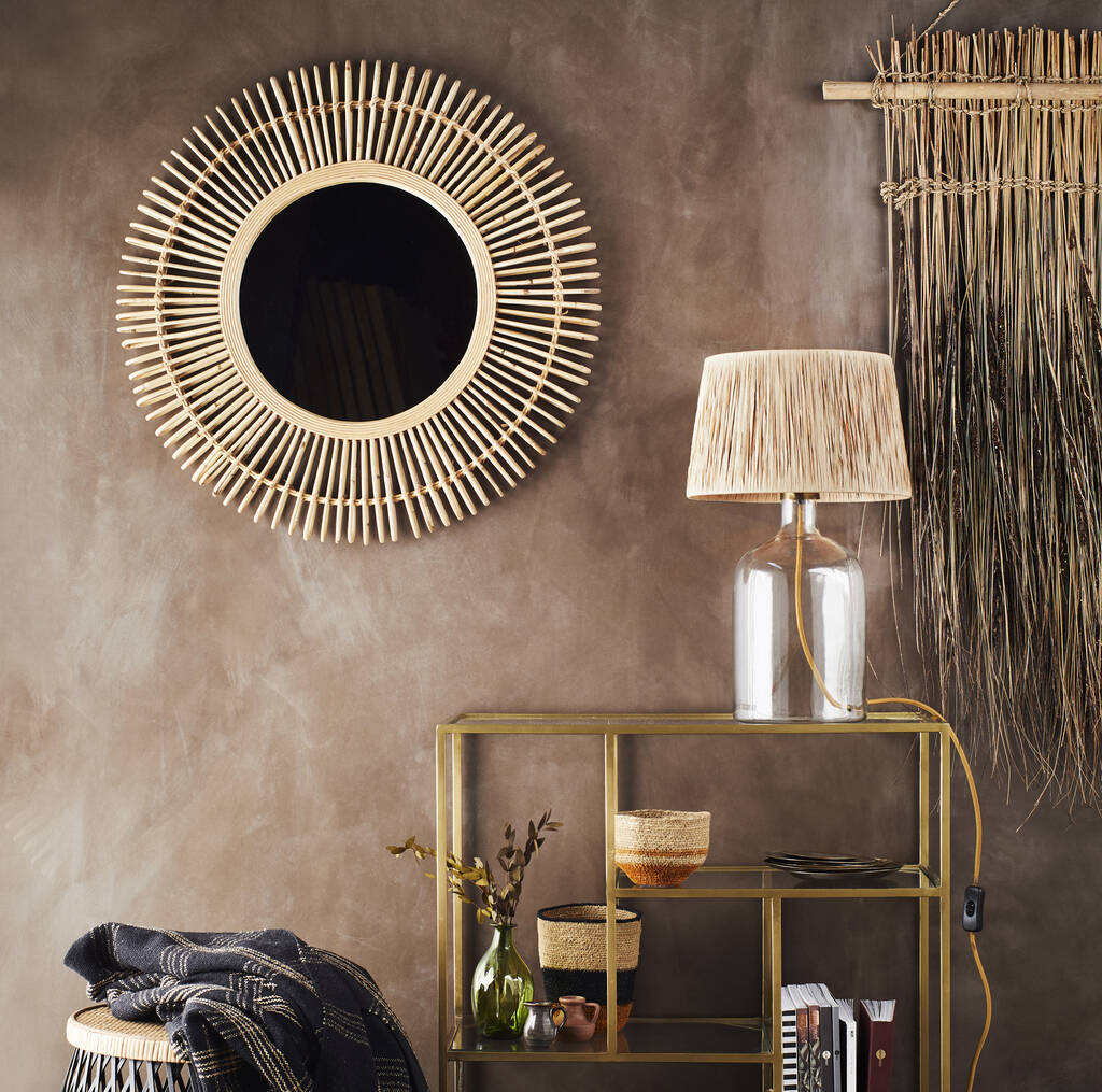 Circular Bamboo Sunburst Mirror Pre Order August By The Forest & Co