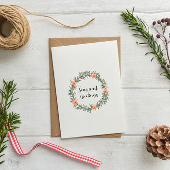 Coastal Wreath Christmas Card Pack, 2 of 3