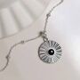 Sterling Silver Onyx Sun Disc Necklace, thumbnail 1 of 6
