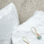 Amazonite Nugget Real 18k Gold Plated Earrings, thumbnail 6 of 6