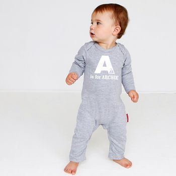 Personalised Alphabet Babygrow, 7 of 12