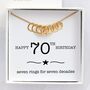 70th Birthday Necklace – Seven Rings For Seven Decades, thumbnail 1 of 5